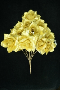 Gold Micro Peach Open Rose Bush x12 (Lot of 1) SALE ITEM